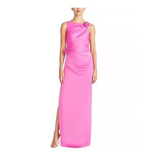 Monique Lhuillier Vibrant Pink Maxi Dress